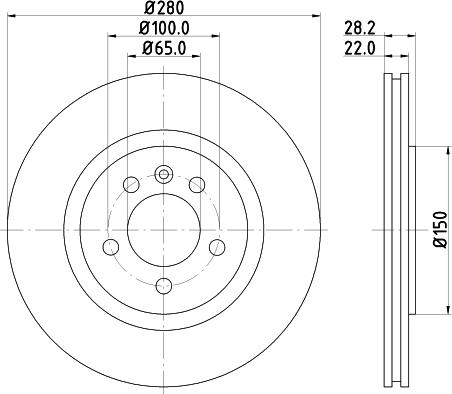 HELLA 8DD 355 122-402 - Тормозной диск unicars.by