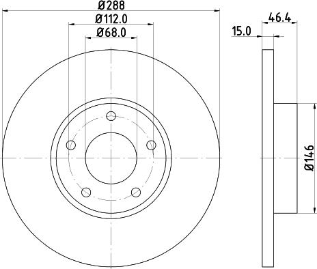 HELLA 8DD 355 102-781 - Тормозной диск unicars.by