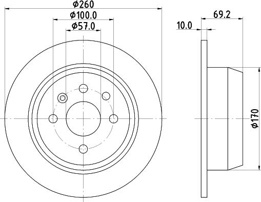 HELLA 8DD 355 102-731 - Тормозной диск unicars.by