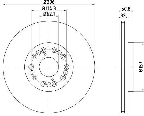 HELLA 8DD 355 107-971 - Тормозной диск unicars.by