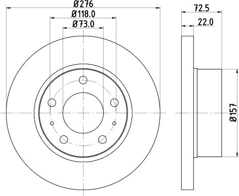 HELLA 8DD 355 107-401 - Тормозной диск unicars.by