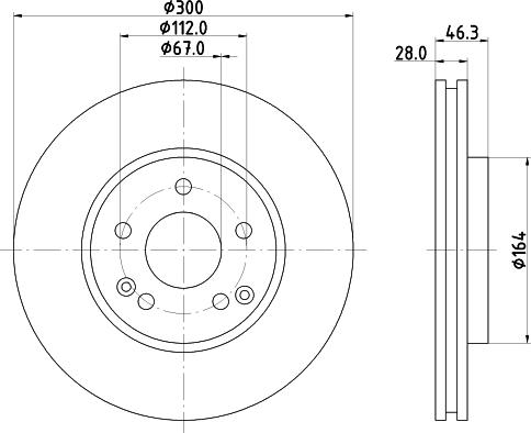 HELLA 8DD 355 107-501 - Тормозной диск unicars.by