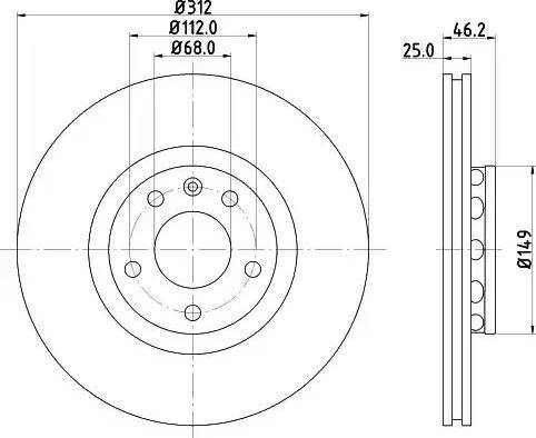 HELLA 8DD 355 107-511 - Тормозной диск unicars.by