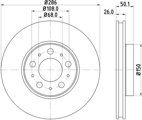 HELLA 8DD 355 107-051 - Тормозной диск unicars.by