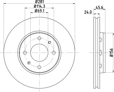 HELLA 8DD 355 107-031 - Тормозной диск unicars.by