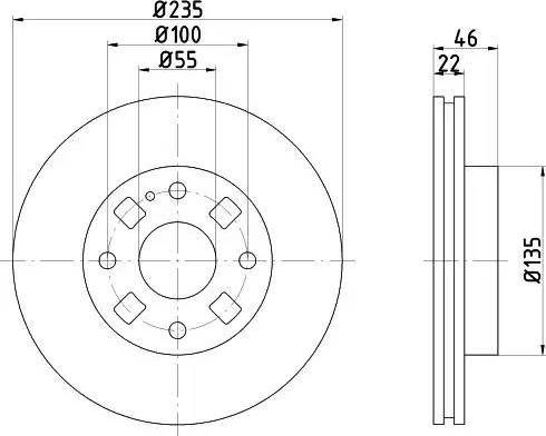 HELLA 8DD 355 107-191 - Тормозной диск unicars.by