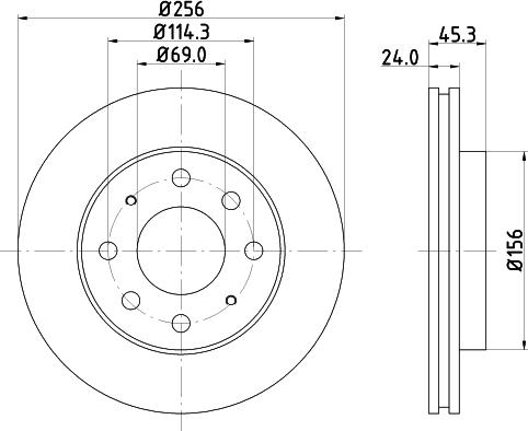 HELLA 8DD 355 107-321 - Тормозной диск unicars.by