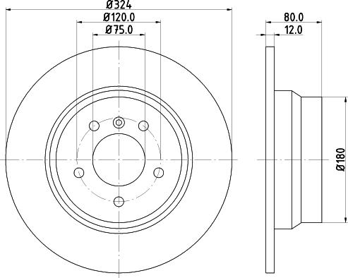 HELLA 8DD 355 107-771 - Тормозной диск unicars.by