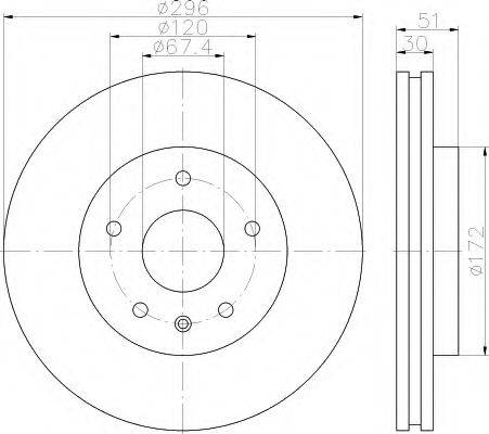 HELLA 8DD 355 119-951 - Тормозной диск unicars.by