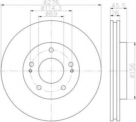 HELLA 8DD 355 119-961 - Тормозной диск unicars.by