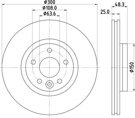 HELLA 8DD 355 119-511 - Тормозной диск unicars.by