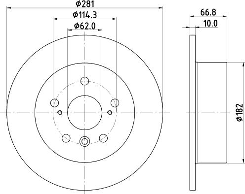 HELLA 8DD 355 119-671 - Тормозной диск unicars.by