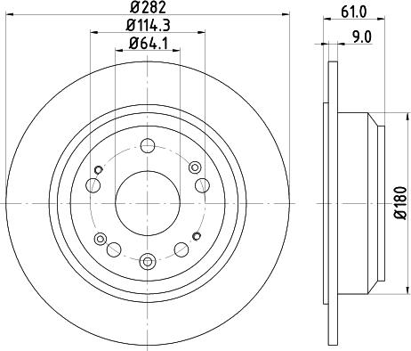 HELLA 8DD 355 119-041 - Тормозной диск unicars.by