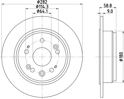 HELLA 8DD 355 119-031 - Тормозной диск unicars.by