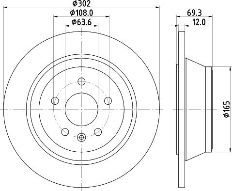 HELLA 8DD 355 119-152 - Тормозной диск unicars.by