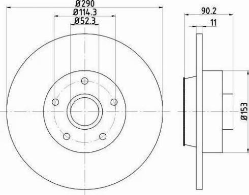 HELLA 8DD 355 119-301 - Тормозной диск unicars.by