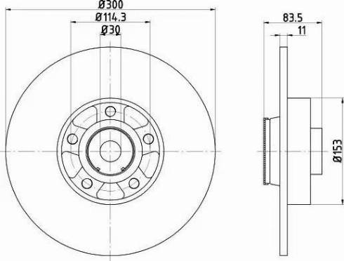 HELLA 8DD 355 119-311 - Тормозной диск unicars.by