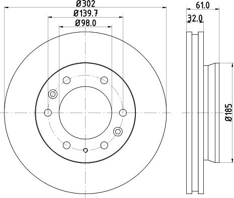 HELLA 8DD 355 119-211 - Тормозной диск unicars.by