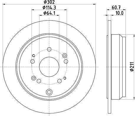 HELLA 8DD 355 119-221 - Тормозной диск unicars.by