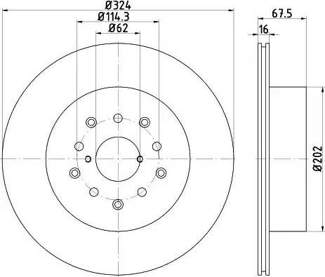 HELLA 8DD 355 114-941 - Тормозной диск unicars.by