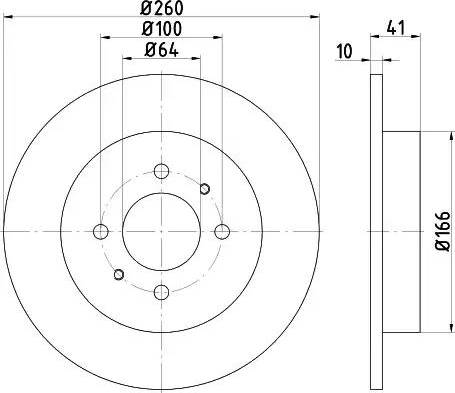 HELLA 8DD 355 114-951 - Тормозной диск unicars.by