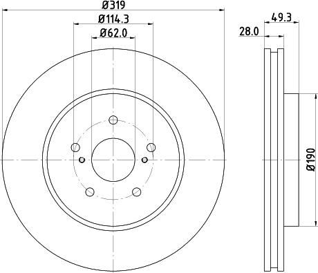 HELLA 8DD 355 114-981 - Тормозной диск unicars.by