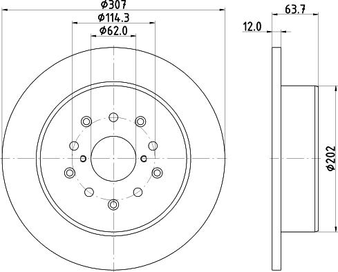 HELLA 8DD 355 114-931 - Тормозной диск unicars.by