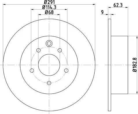 HELLA 8DD 355 119-101 - Тормозной диск unicars.by