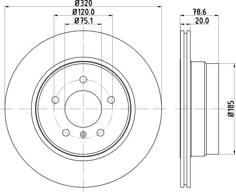 HELLA 8DD 355 114-002 - Тормозной диск unicars.by