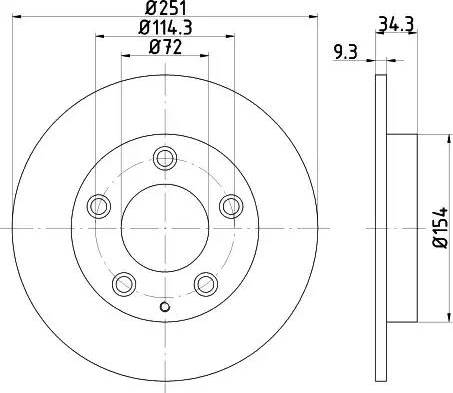 HELLA 8DD 355 114-791 - Тормозной диск unicars.by