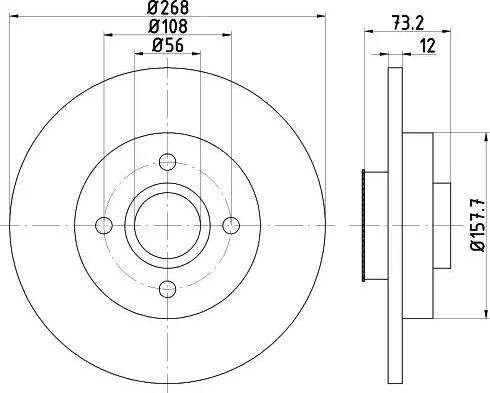 HELLA 8DD 355 114-741 - Тормозной диск unicars.by