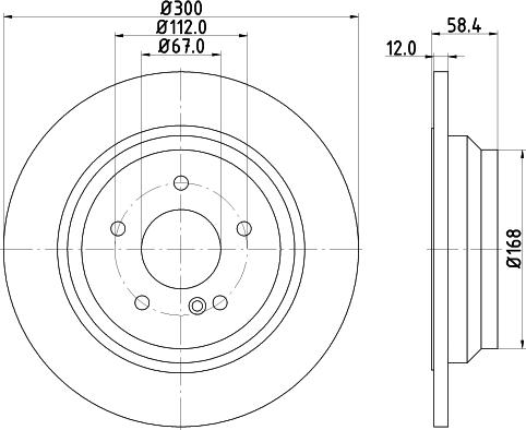 HELLA 8DD 355 115-412 - Тормозной диск unicars.by