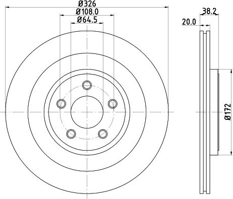 HELLA 8DD 355 115-582 - Тормозной диск unicars.by