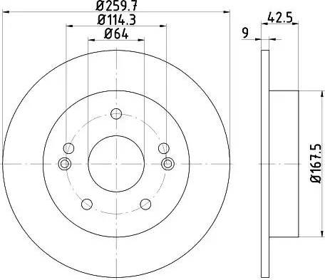 HELLA 8DD 355 115-021 - Тормозной диск unicars.by