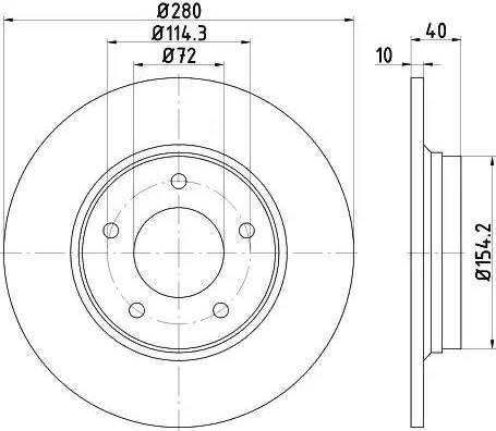 HELLA 8DD 355 115-831 - Тормозной диск unicars.by