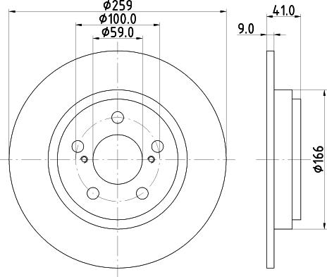 HELLA 8DD 355 116-401 - Тормозной диск unicars.by