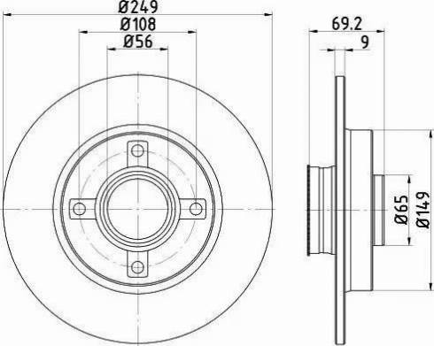 HELLA 8DD 355 116-431 - Тормозной диск unicars.by