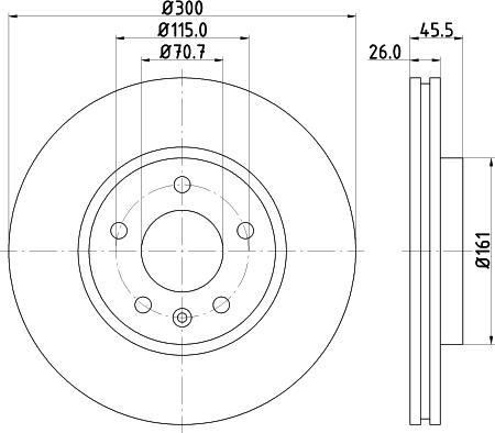 HELLA 8DD 355 116-591 - Тормозной диск unicars.by