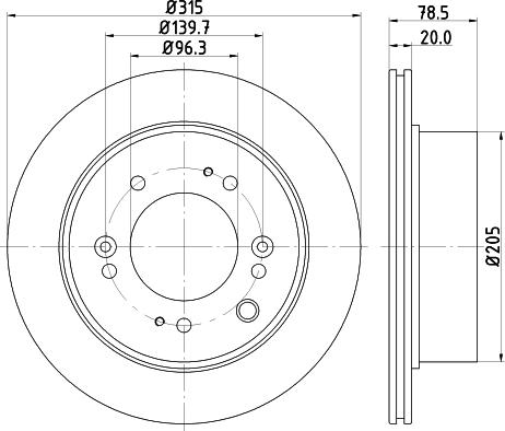 HELLA 8DD 355 116-571 - Тормозной диск unicars.by