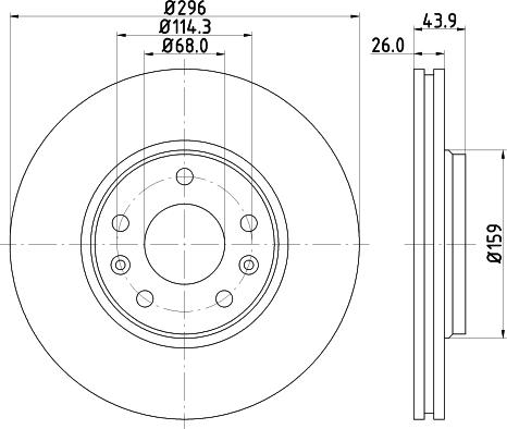 HELLA 8DD 355 116-161 - Тормозной диск unicars.by