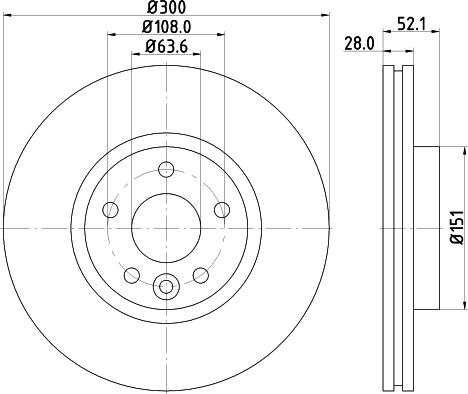 HELLA 8DD 355 116-221 - Тормозной диск unicars.by