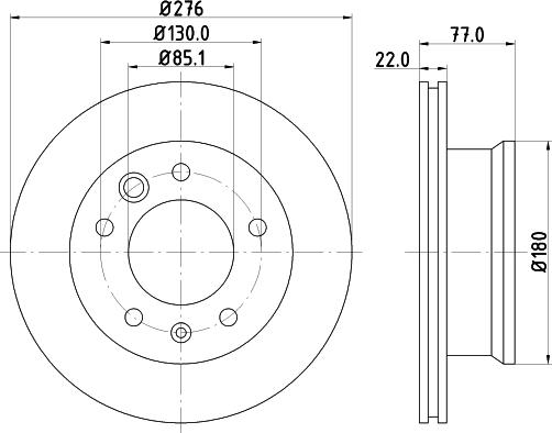 HELLA 8DD 355 110-991 - Тормозной диск unicars.by