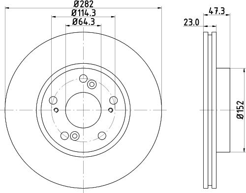 HELLA 8DD 355 110-631 - Тормозной диск unicars.by