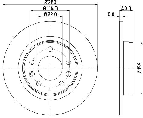 HELLA 8DD 355 110-381 - Тормозной диск unicars.by