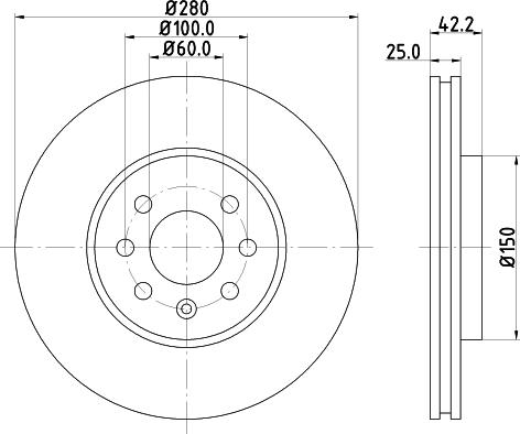 HELLA 8DD 355 110-251 - Тормозной диск unicars.by