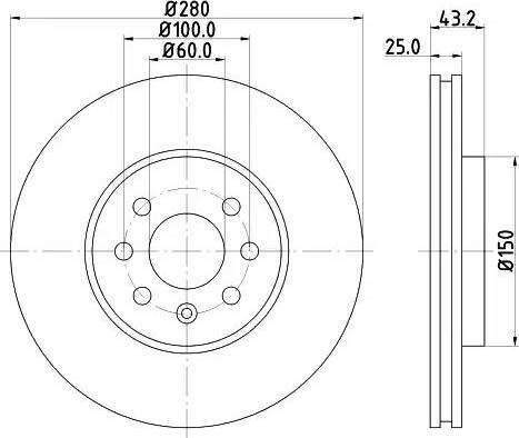 HELLA 8DD 355 110-741 - Тормозной диск unicars.by