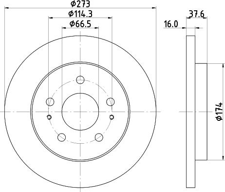 HELLA 8DD 355 111-971 - Тормозной диск unicars.by