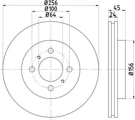 HELLA 8DD 355 111-541 - Тормозной диск unicars.by