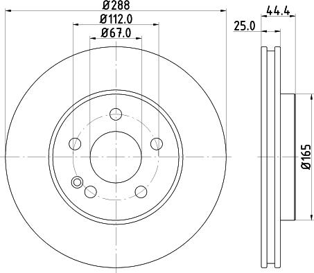 HELLA 8DD 355 111-082 - Тормозной диск unicars.by