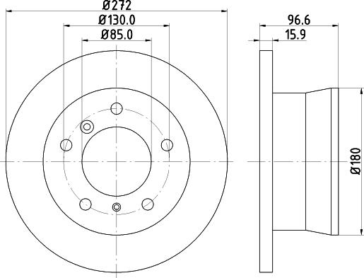 HELLA 8DD 355 111-891 - Тормозной диск unicars.by